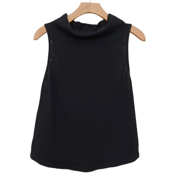 We The Free Top Womens Small Black Summer Thing Sleeveless Cowl Neck Knit Cotton - Picture 1 of 12